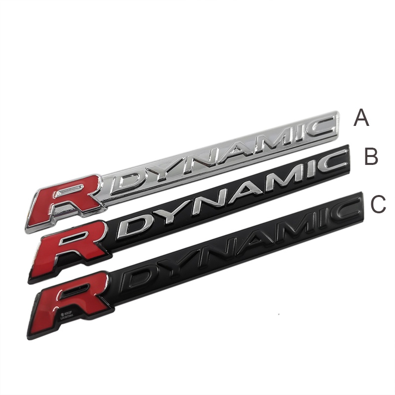 1x Logam RDYNAMIC R DYNAMIC Logo Mobil Auto Side Fender Dekoratif Emblem Badge Stiker Decal Pengganti LAND ROVER RANGE ROVER