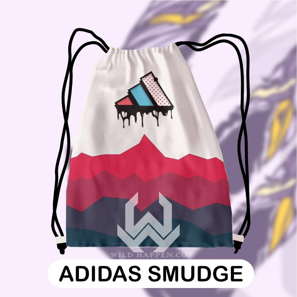 Tas Serut / String Bag Full Print Adidas Smudge