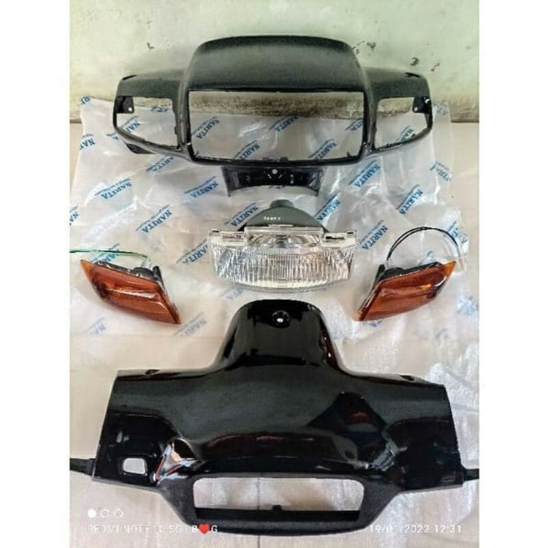 Batok Depan Belakang Set Reflektor Lampu Depan Suzuki Satria 2 Tak Lumba Old Pertama Lama