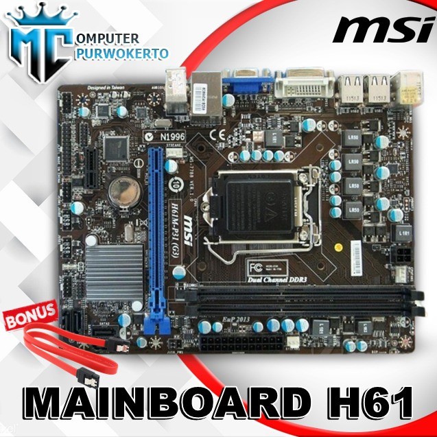 Mainboard Intel H61 Gigabyte Soket 1155 Sandy Bridge Gen 2