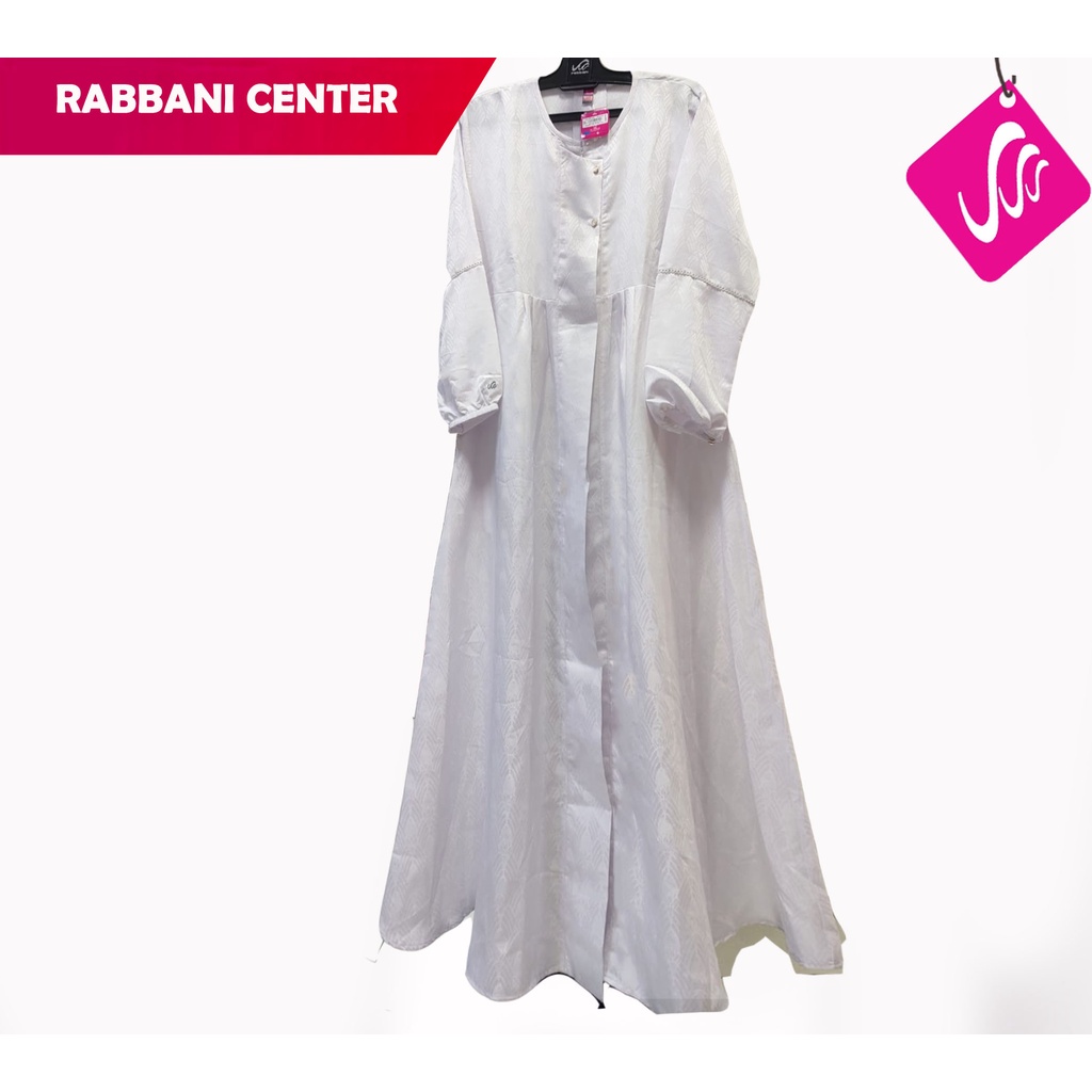 dresslim rabbani jumbo besar zalma gamis putih hitam tidak terawang