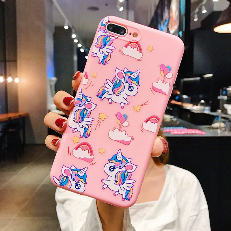 Softcase Silikon OPPO A57 A77S A17 A96 A76 A36 A17K VIVO Y21S Y21A Y21E Y21T Y21G Y22S Y35 Y16 Y16 Y02S Redmi 9A 9C 10 Note9 10 11 Pro Note 10S 11S unicorn Pink Lucu