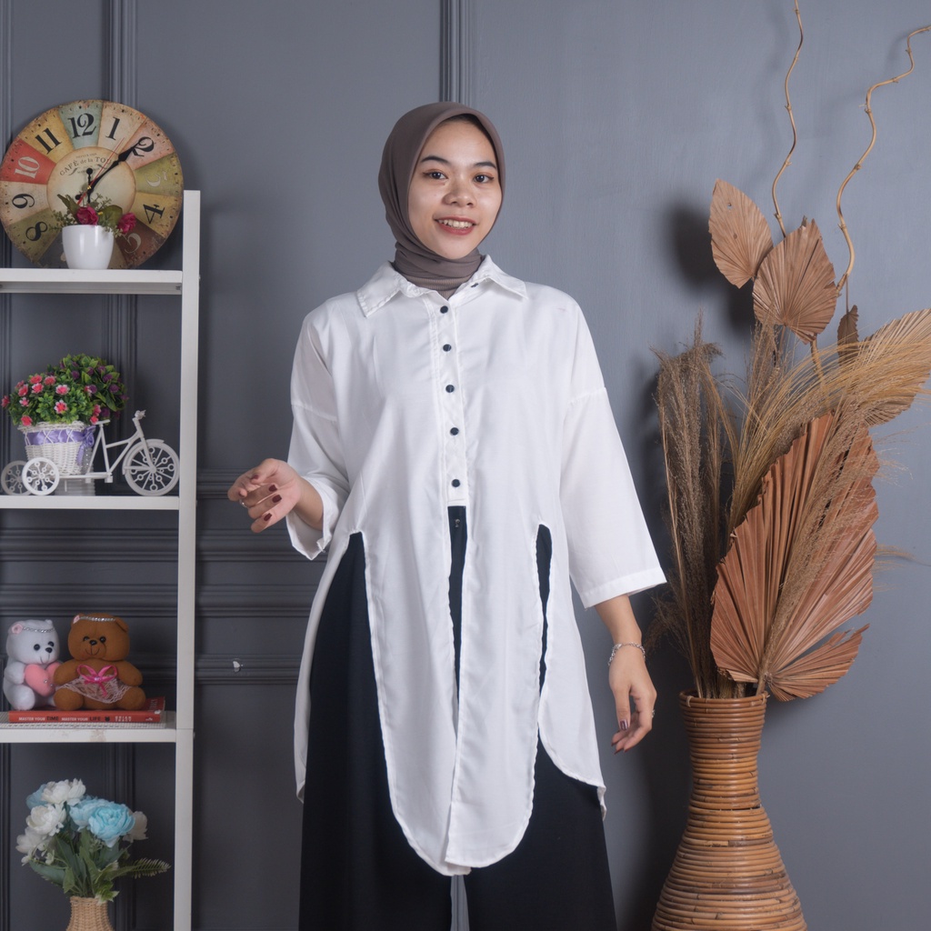 ZASKIYA - RIRA TUNIK KATUN RAYON ATASAN MUSLIM WANITA XXL / Atasan Wanita Muslim RAYON