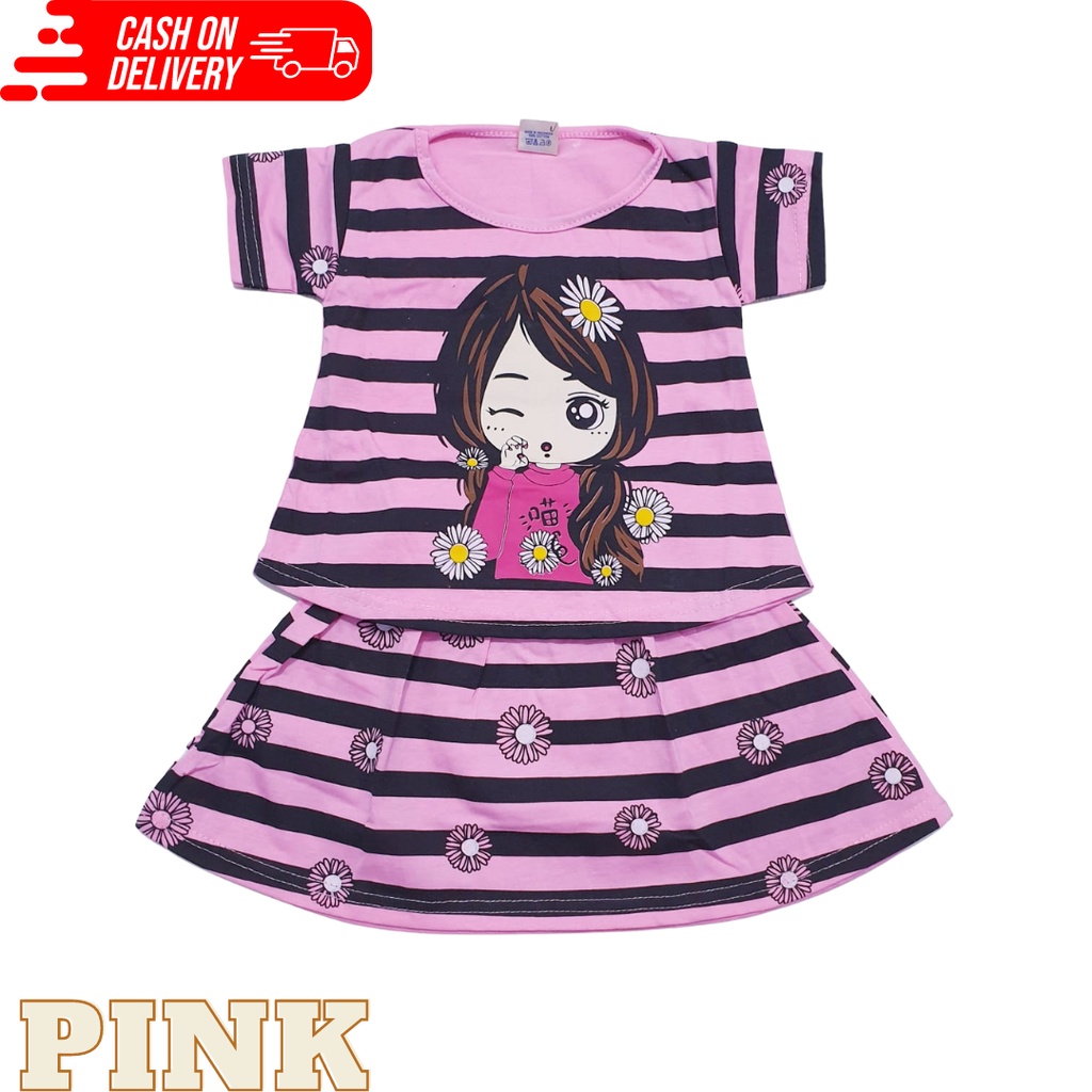 setelan rok anak perempuan pakaian dress baby  usia 0-12 bulan / baju dan rok bayi cewe