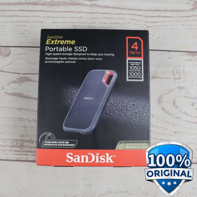 SanDisk 4TB Extreme Portable SSD V2 USB Type C 3.2 - SDSSDE61 Hitam