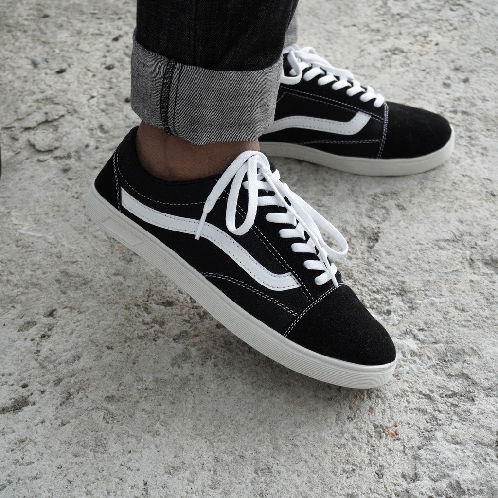 Sepatu Vans OS pvc Black White Murah Terlaris Sepatu Sneakers oldschool Keren