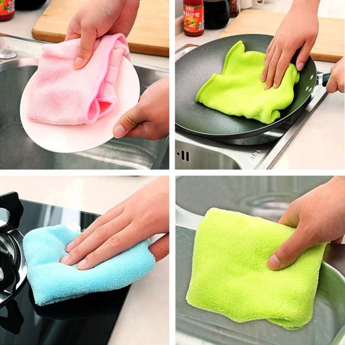 kain lap tangan gantung handuk dapur polos