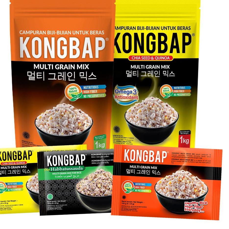 

☏ Kongbap Multigrain Mix Beras Organik 1 Kg Natural Super Food ➾