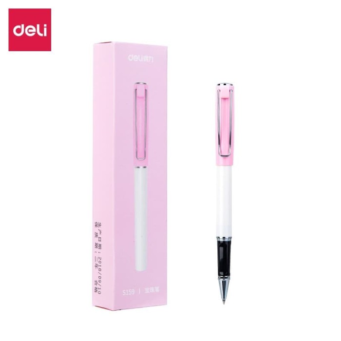 

BISA COD Deli Ballpen fashion ujung tumpul 0.5mm tinta hitam dengan S159