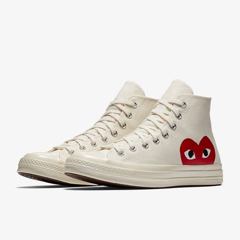 Converse Chuck Taylor All Star 70s High x CDG White One Heart Original Resmi