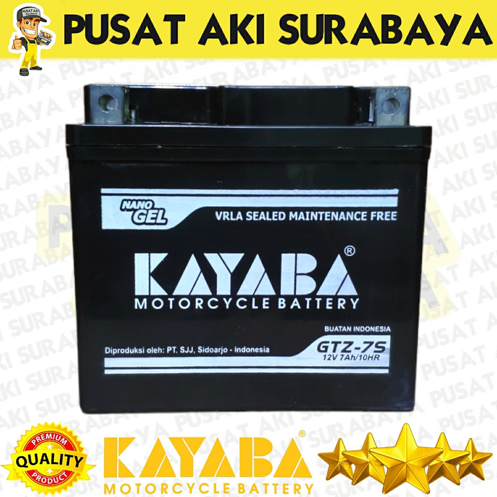 BERGARANSI KAYABA GTZ7S ORIGINAL ACCU KERING MOTOR PCX 150 VARIO 125/150 SATRIA FU CBR CRF SCOOPY-FI GTZ6V YTZ6V MTZ6S