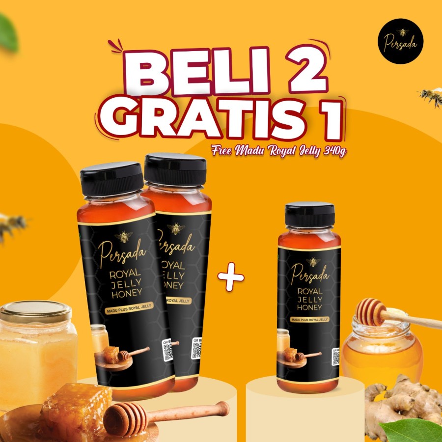 

PROMO MADU ROYAL JELLY PERSADA BUY 2 GET 1 || MADU MURNI + ROYAL JELLY