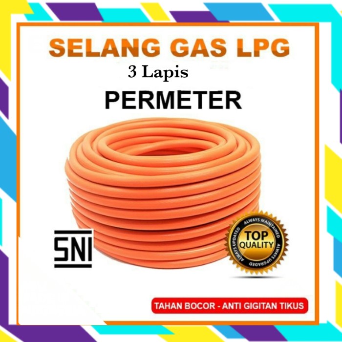 Selang Gas Elpiji LPG Meteran 2 Lapisan Permeter Best Quality SM01