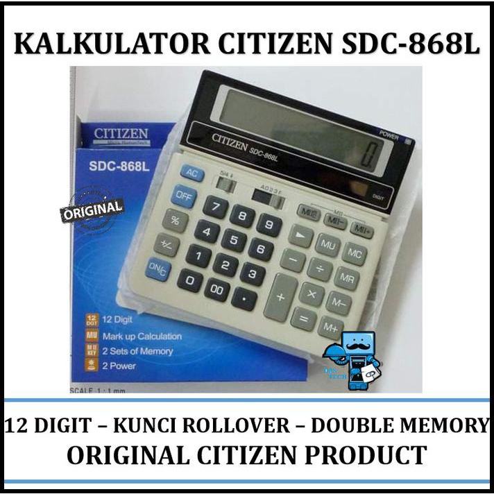 

Kalkulator Citizen Sdc-868L Original