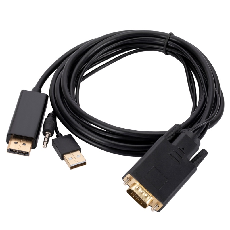 Adaptor Kabel Converter btsg VGA to DisplayPort (DP) Tahan Lama1080P Resolusi 60Hz