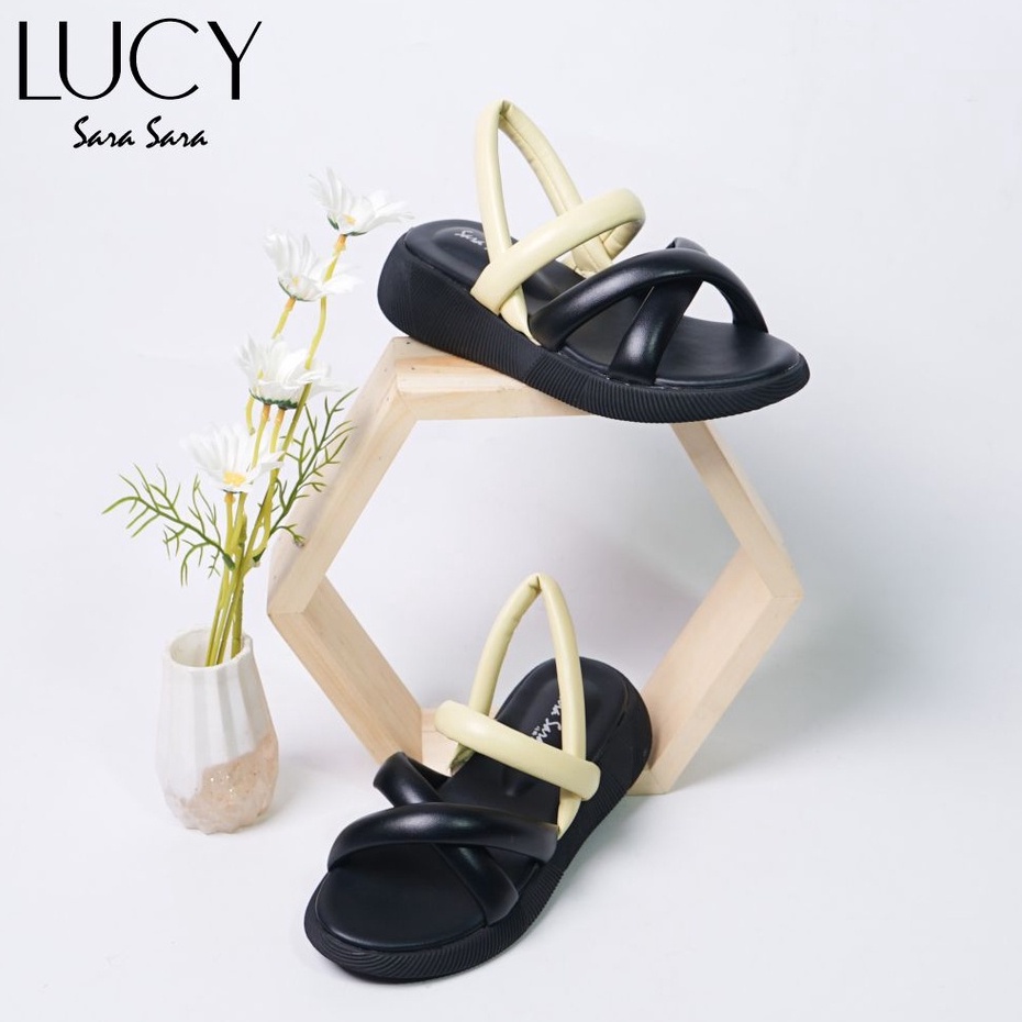 Sara Sara LUCY TG Sandal tali anak tanggung sendal flat casual anak perempuan model gladiator tali belakang sol karet tanpa hak size 31 - 35 kekinian