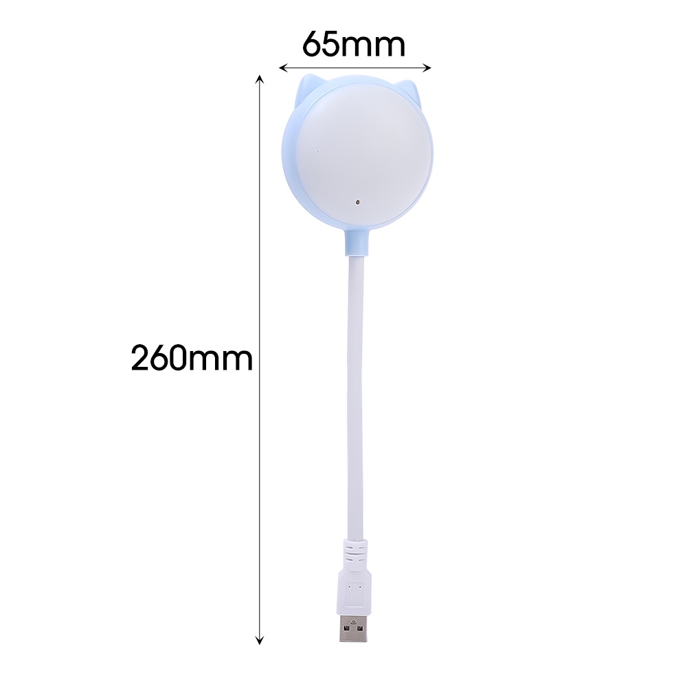 USB Charging Indoor Lighting Bendable Long Pole Night Lamps Chinese / English Voice Control LED Light Cat Shape Eye Protection Reading Lamp Energy-saving Sleeping Lights