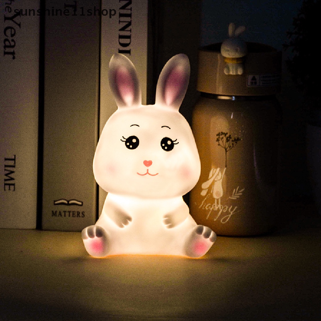 Sho Rabbit Led Night Light Lamp Lampu Tidur Kartun Hewan Lucu Kamar Hias N