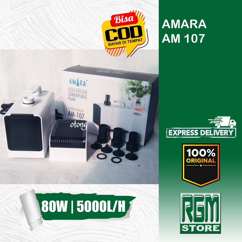 Amara AM 107 AM107 Mesin Pompa Power Head filter aquarium kolam ikan