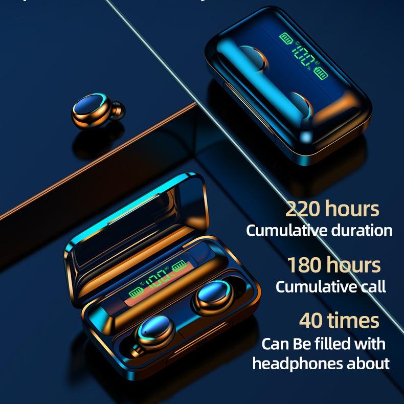 【COD】VIQOO M10 Pro Bluetooth Headset Wireless Earphone Gaming Earphones Powerbank 3500mAh  LED Display  Nirkabel  dengan  Mikrofon Touch Control Earbuds - T63