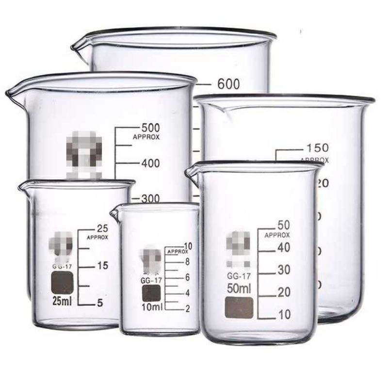 Gelas Ukur Kaca Laboratorium Lab kimia 1000ml 50ml 100ml 250ml 500ml Borosilicate Glass