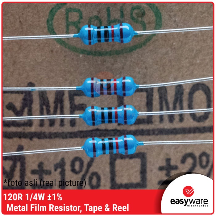 Resistor 120 Ohm 1/4W 1% Metal Film Resistor 120R 0.25 Watt 0.25W