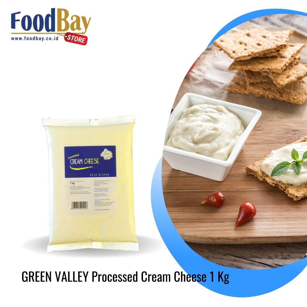 GREEN VALLEY Processed Cream Cheese 1 Kg / Keju Krim 1000 Gr