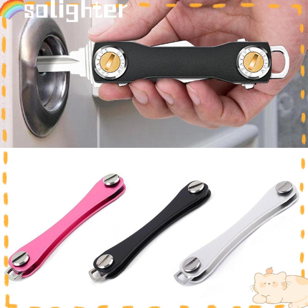 Solighter Gantungan Kunci Hias Metal Case EDC Gear Holder