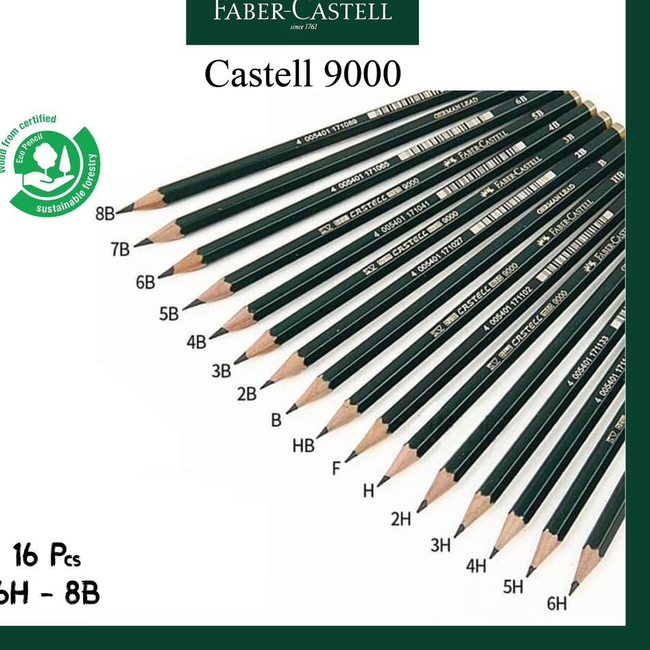 

Top Now Paket Pensil 6H - 8B Faber Castell Lengkap H HB F B 2H 3H 4H 5H 6H 2B 3B 4B 5B 6B 7B 8B 16pcs