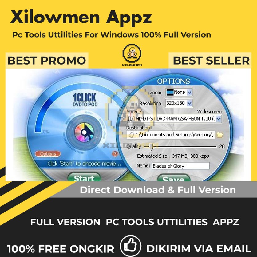 [Full Version] 1CLICK DVDTOIPOD Pro PC Tools Software Utilities Lifetime Win OS