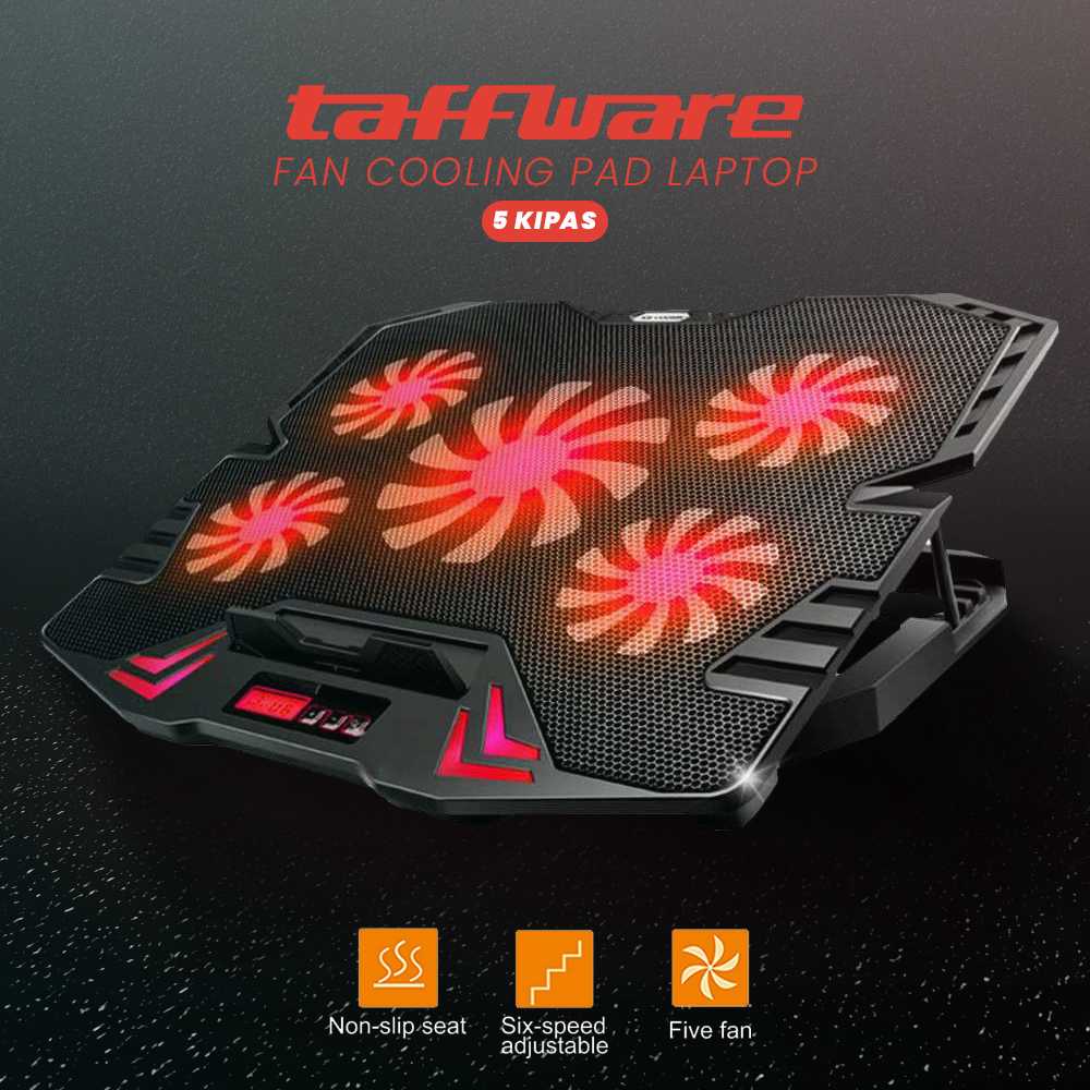 Taffware FAN Cooling Pad Laptop 5 Kipas - K5