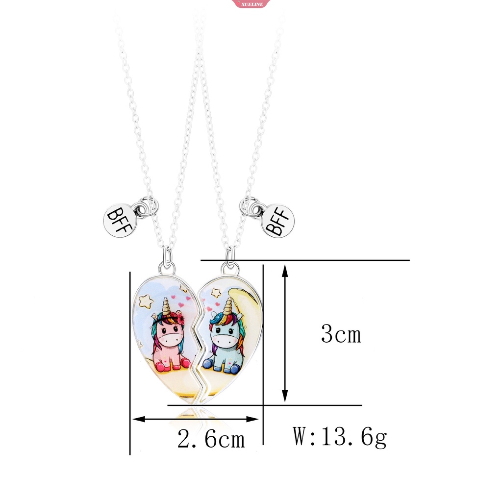 Cinta Lucu Baru unicorn Kalung Indah Berongga Liontin Kalung Populer Rantai Liontin Hadiah suction stone Perhiasan [ZXL]