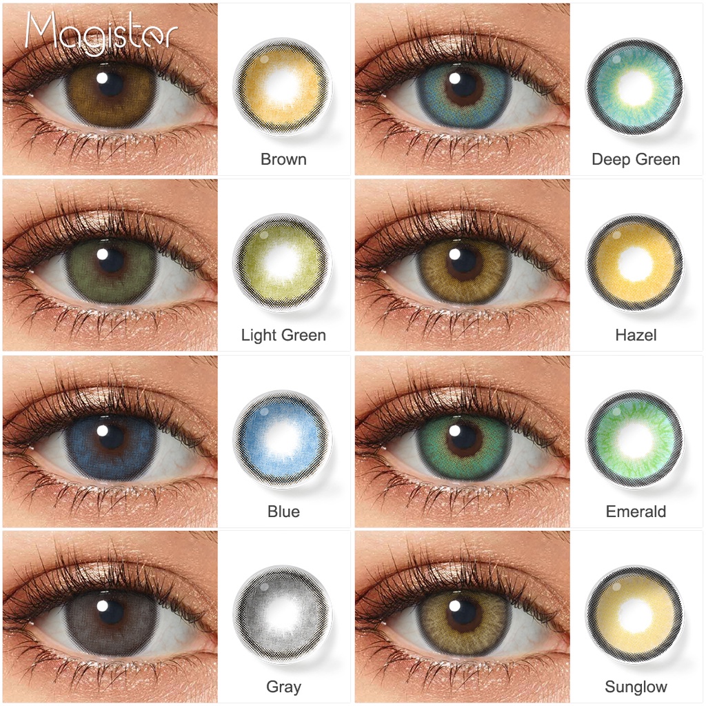 [✅Hadiah gratis]  Softlens Mata Normal,  Lensa Kontak Warna Alami, Soflens Murah Grey Lensa Warna