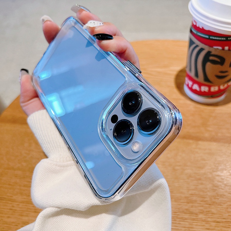 IPHONE Casing Ponsel Ruang Akrilik Deluxe Untuk Iphone14 13 12 11 Pro Max X XS Max XR 7 8 Plus Penutup Belakang Shockproof Canggih