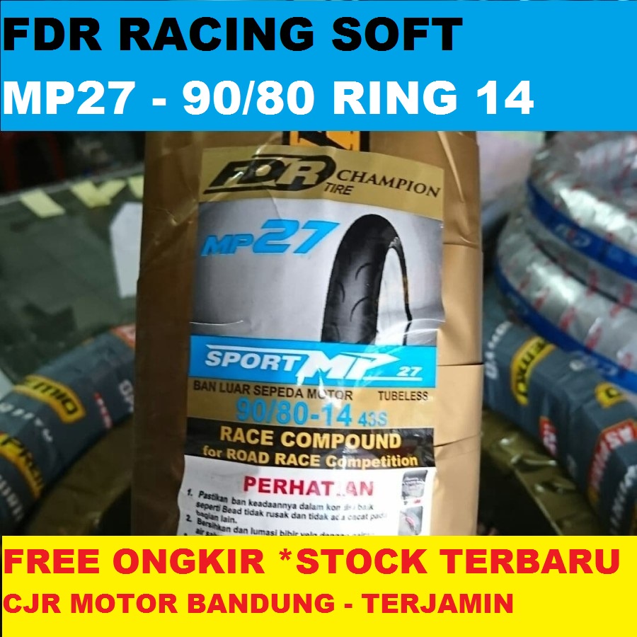 Ban FDR Sport MP 27 90/80 Ring 14 MP27 Ban Racing Soft Compound STOCK BARU