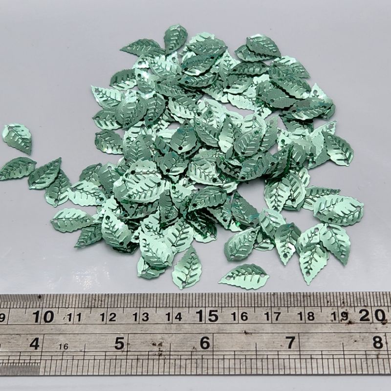 NEW DAUN PAYET SEQUIN RAMBOCI bentuk DAUN KILAU kualitas CANTIK dijual per 10 gram