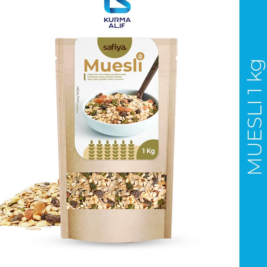 

DISKON BRANDS FESTIVAL Muesli 1 Kg Safiya Sereal Sehat Makanan Ringan - Muesli Plan Sereal Diet Premium 