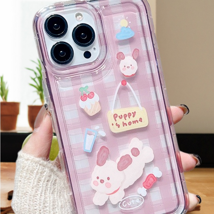 IPHONE Casing Ponsel Transparan Kompatibel Untuk Iphone14 13 11 12 Pro XS Max X XR 7 8 Plus Soft Casing Lucu TPU Silikon Shockproof Cover