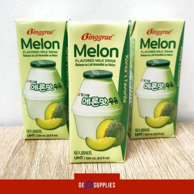 

Binggrae Melon Milk 200ml - Susu Korea Rasa Melon Bingre UHT Bingrae