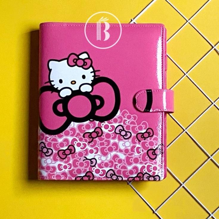 

Flash Discount Binder READY Hello Kitty Pita Pink Printing Kulit Multiring 20ring A5 26ring B5