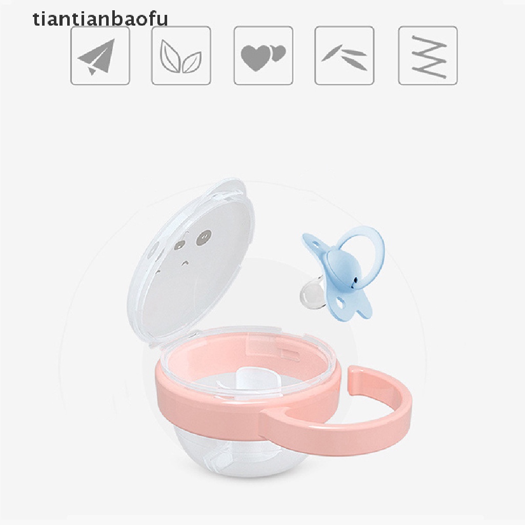 [tiantianbaofu] Kotak Dot Bayi Dot Klip PP Plastik Penenang Wadah Tempat Kotak Penyimpanan Travel Case Holder Dot Penyimpanan Nipple Case Butik