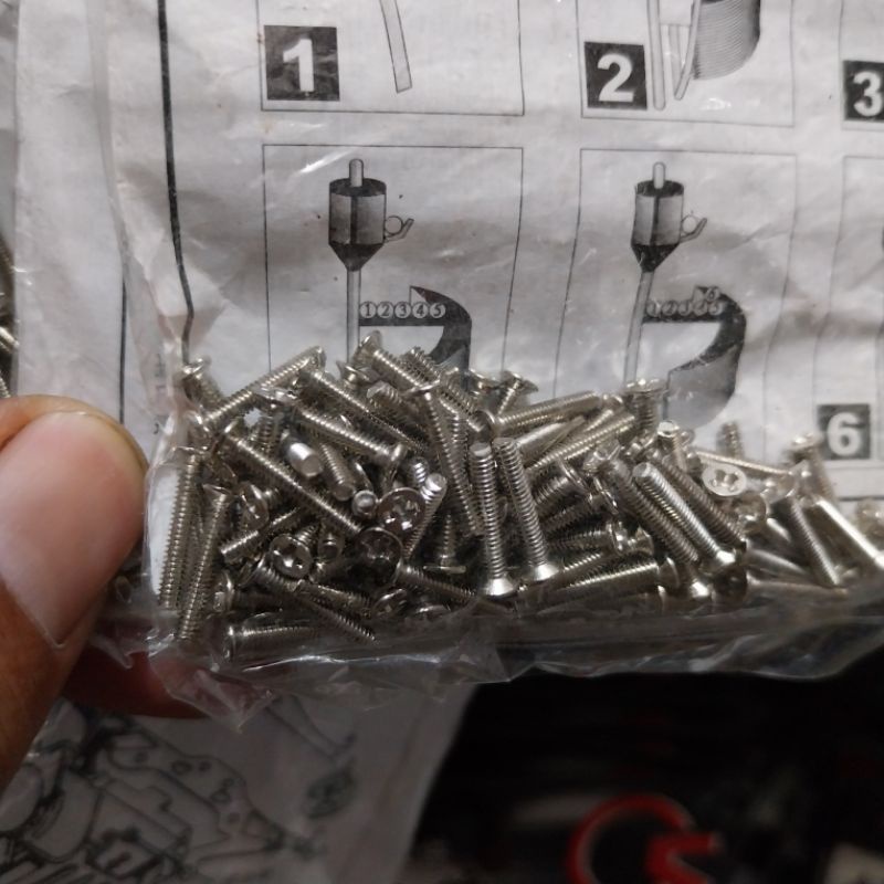 BAUT 2MM KEPALA RATA / BAUT GEPENG M2/SCREW M2(100pcs)