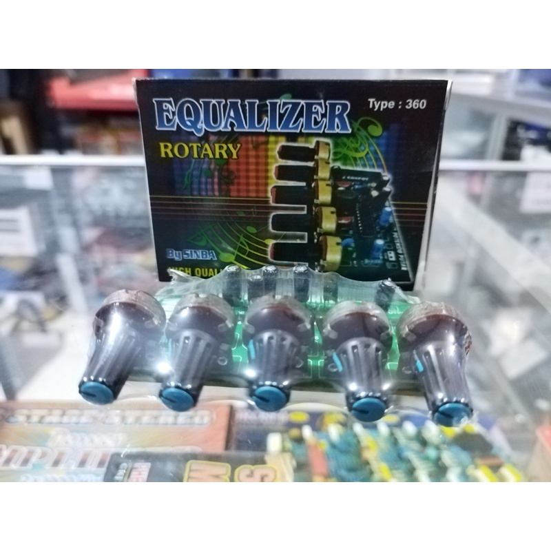 KIT EQUALIZER 5 CHANNEL POTENSIO ROTARY 12V DC SINBA