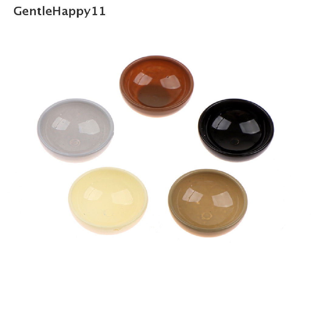 Gentlehappy 10pcs Miniatur Mangkuk Piring Bulat Skala1Per12Rumah Boneka Dapur Makan Aksesori id