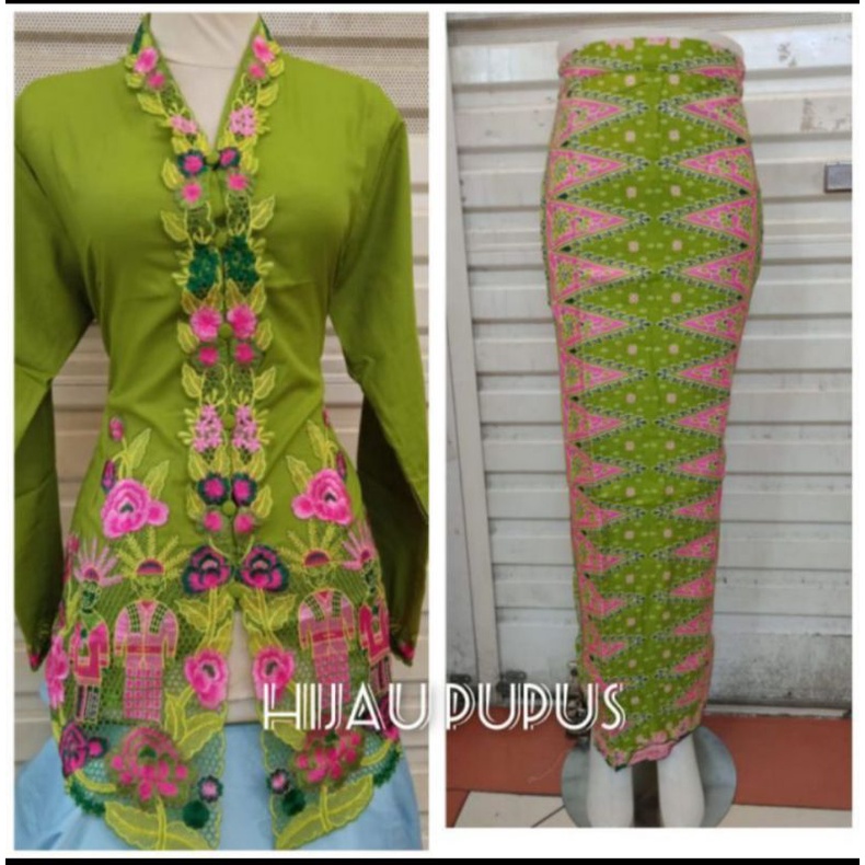 SET KEBAYA ENCIM / SERAGAMAN/KEBAYA LENGAN PANJANG/ROK BATIK/ATASAN