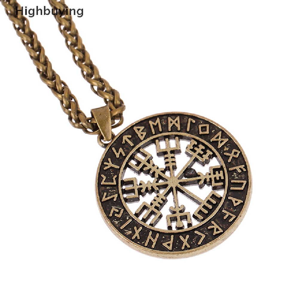 Hbid Norse Viking Simbol Norse Bajak Laut Vegvisir Kompas Liontin Kalung Jimat Hadiah Glory