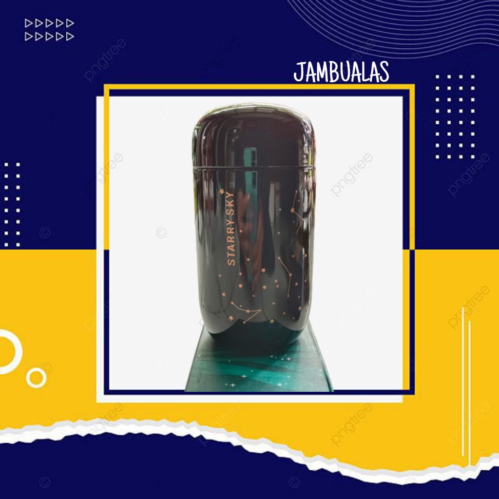 Termos mug terkecil 200 ml Seri Starry Sky Hitam - Gelas Botol Tumbler Kopi Teh Stainless