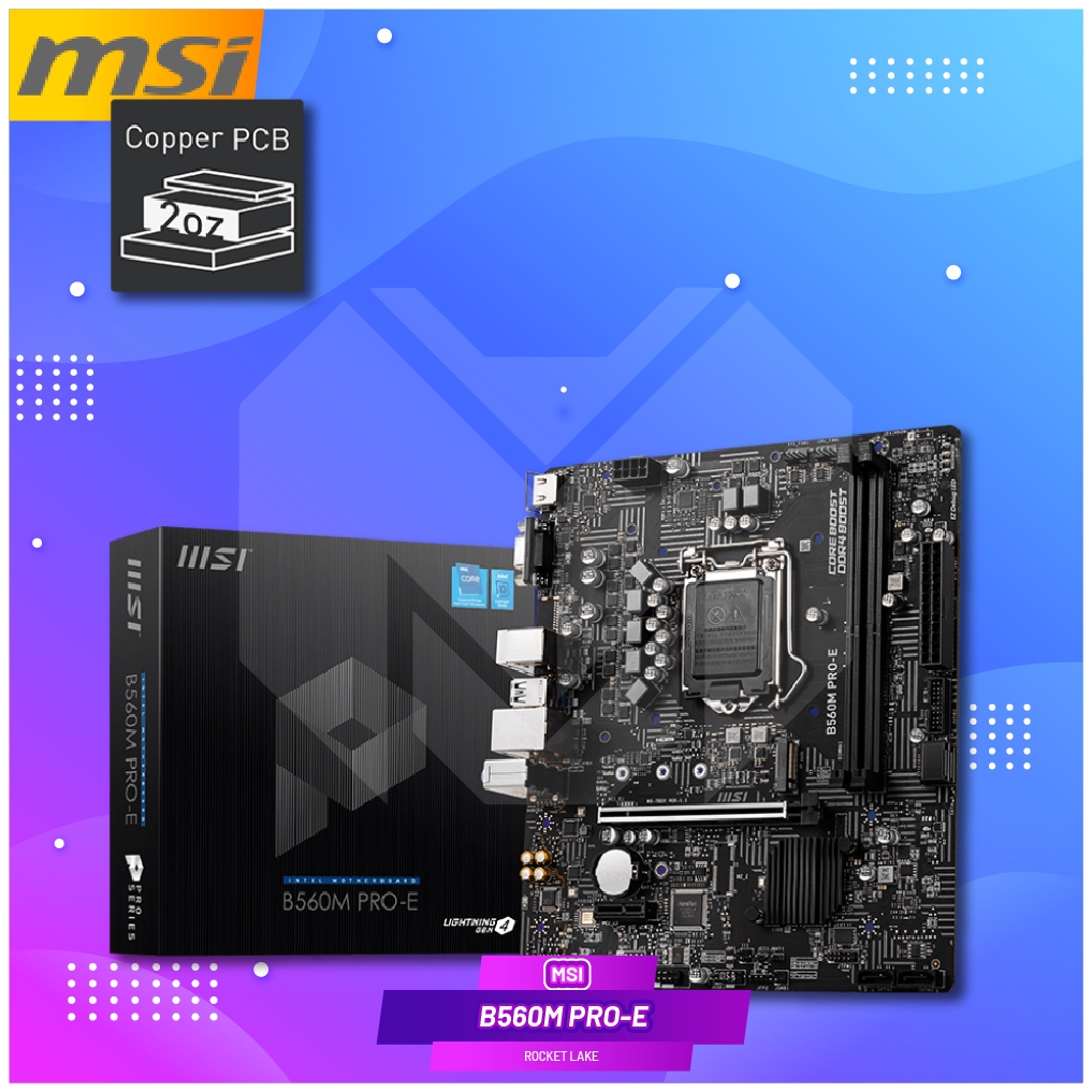 MSI B560M PRO-E Intel LGA1200 B560 DDR4 Motherboard