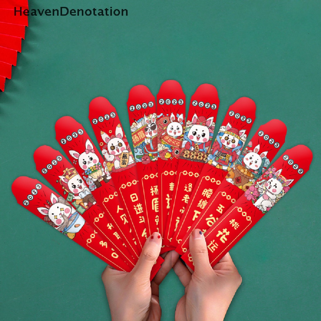 [HeavenDenotation] 12pcs 2023kartun Tahun Kelinci Amplop Merah Lucky Draw Banyak Amplop Merah HDV