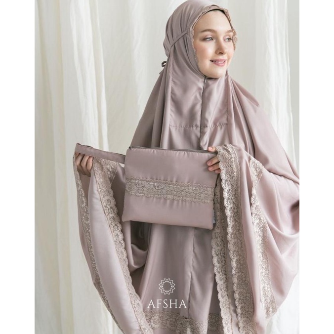 Mukena 2In1 Zahra Travel Zara Silk Hampers Sajadah Dan Box Afsha